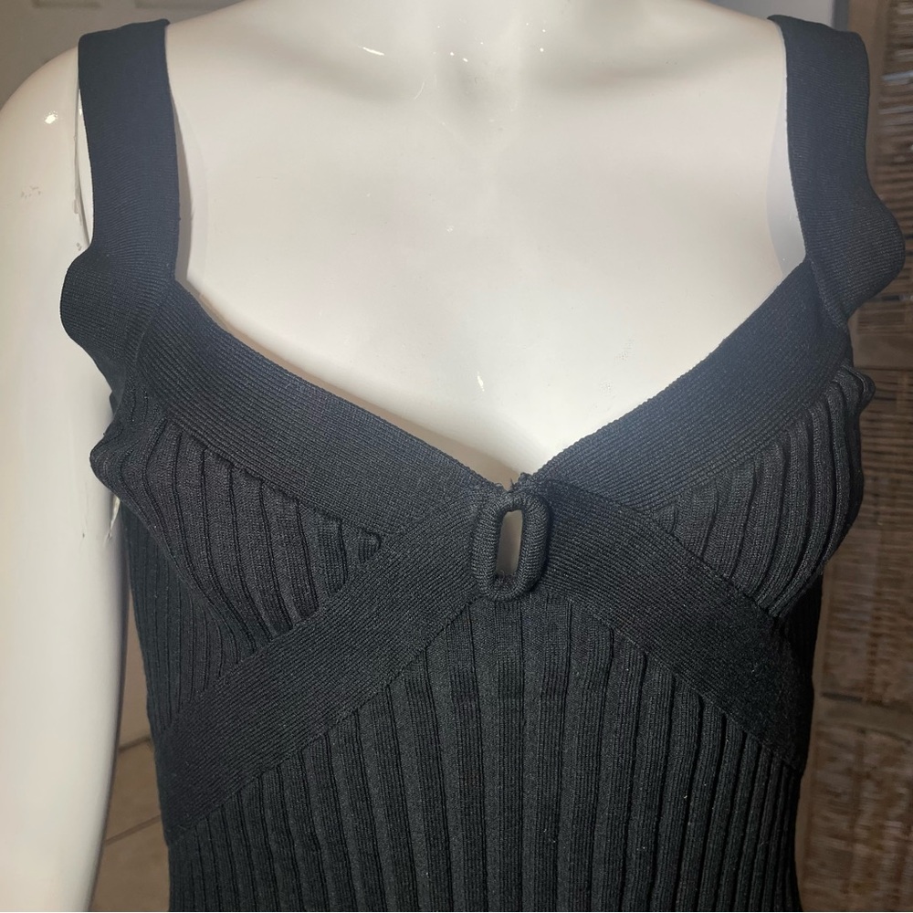 VTG Y2K August Silk Black Knit Top - size Medium